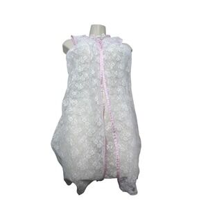 Her Majesty Robe Girls 6 White Lace Zip Front Sleeveless Lightweight‎ Summer